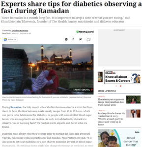 Experts share tips for diabetics observing a fast during Ramadan - Indian express